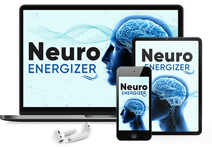 NeuroEnergizer audio session preview on a laptop screen